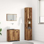 vidaXL Ensemble de meubles salle de bain 3 Pièces bois d'ingénierie