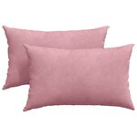 vidaXL Coussins de canapé 2 Pièces Rose 50 x 30 cm