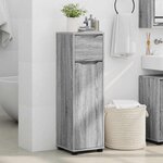 vidaXL Cabinet de salle de bain Gris Sonoma 30 5 x 30 x 101 cm