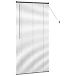 vidaXL Store de Fenêtre avec des rideaux Noir Aluminium