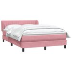 vidaXL Sommier à lattes de lit avec matelas rose 160x210 cm velours