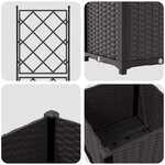 vidaXL Jardinière avec Treillis Marron 40x40x143 cm