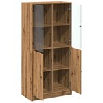 vidaXL Buffet haut avec portes chêne artisanal bois d'ingénierie