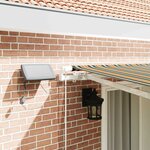 vidaXL Auvent Rétractable Vert et jaune 400 × 300 cm Tissu et acier