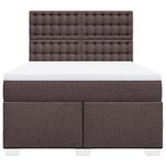 vidaXL Sommier à lattes de lit avec matelas Marron foncé 140x200 cm