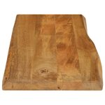 vidaXL Dessus de table 80x40x2 5 cm bord vivant bois massif manguier