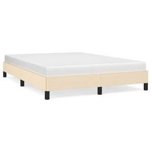 vidaXL Cadre de lit sans matelas crème 140x190 cm tissu