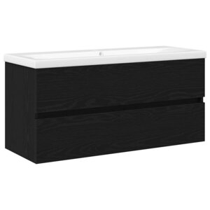 vidaXL Meuble de Lavabo de Salle de Bain Chêne noir 100 x 39 x 62 cm