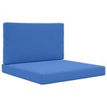 vidaXL Coussin de canapé d'extérieur 2 Pièces Bleu royal Polyester