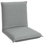 vidaXL Fauteuil de sol ajustable Gris clair Tissu