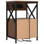 vidaXL Cabinet de chevet 2 Pièces Chêne marron 40 x 31 x 60 cm