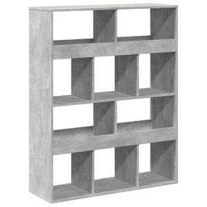 vidaXL Bibliothèque gris béton 100x33x125 5 cm bois d'ingénierie