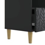 vidaXL Meuble TV 102 x 34 5 x 50 cm Noir Bois d'ingénierie