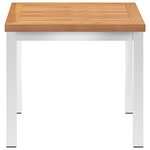 vidaXL Table d'appoint de jardin 45x45x38 cm Bois de teck et inox