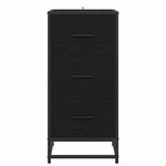 vidaXL Buffet Chêne noir 35.5 x 35 x 76 cm Bois d'ingénierie