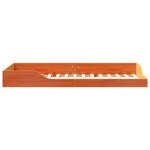 vidaXL Cadre de lit Brun cire 100 x 210 cm Pin massif