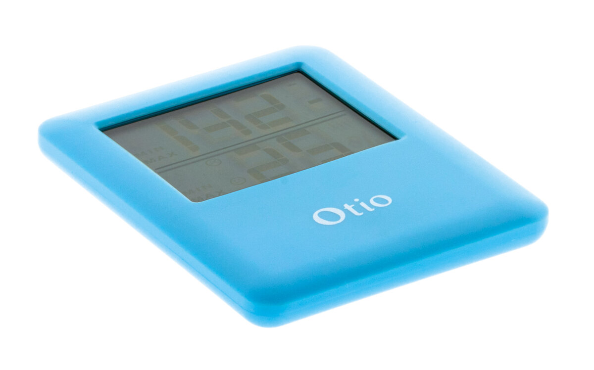 Thermomètre hygromètre digital intérieur bleu - otio - La Poste