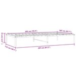 vidaXL Cadre de lit en métal sans matelas blanc 107x203 cm