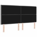 vidaXL Tête de lit avec tête de lit Gris foncé 180 cm Cuir synthétique