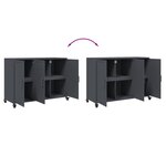 vidaXL Buffet anthracite 100 5x39x72 cm acier