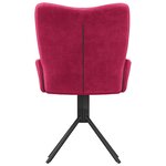 vidaXL Chaises pivotantes à manger lot de 2 Rouge bordeaux Velours