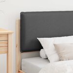 vidaXL Cadre de lit avec tête de lit rembourrée Gris foncé 75 x 190 cm