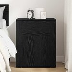 vidaXL Cabinet de chevet Chêne noir 50 x 36 x 60 cm Bois d'ingénierie