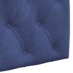 vidaXL Tête de lit suspendue Avec lumière LED Bleu police Velours
