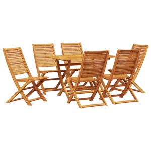 vidaXL Ensemble de salle à manger pour jardin 7 Pièces Marron