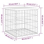 vidaXL Banc de jardin design de gabion 43x44x42 cm bois massif de pin