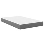 vidaXL Matelas de Lit avec matelas Gris clair 120 x 190 cm tissu