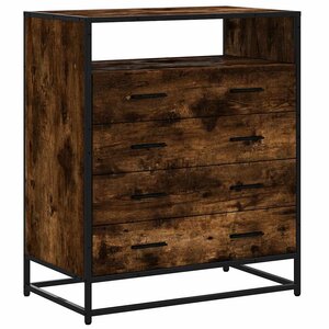vidaXL Commode chêne fumé 70x41x83 5 cm bois d'ingénierie