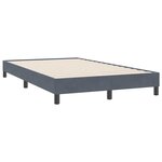 vidaXL Cadre de lit sans matelas gris foncé 120x220 cm velours