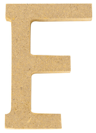 Lettre en bois MDF 5 x 1 2 cm Alphabet lettre F