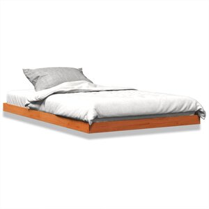 vidaXL Cadre de lit sans matelas cire marron 120x200cm bois pin massif