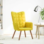 vidaXL Chaise de relaxation jaune velours