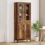 vidaXL Haut Armoire Bois Ancien 69 5 x 34 x 180 cm Bois d'ingénierie