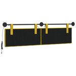 vidaXL Tête de lit suspendue Avec lumière LED Jaune Velours