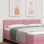 vidaXL Tête de lit Montage mural Géométrique Rose 180 cm Velours