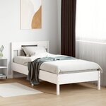 vidaXL Cadre de lit sans matelas blanc 90x200 cm bois de pin massif