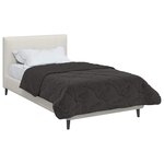 vidaXL Duvet d'été simple Matelassé Anthracite 155 x 200 cm