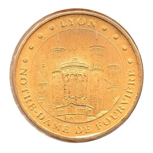 Mini médaille monnaie de paris 2009 - notre-dame de fourvière (le chevet)