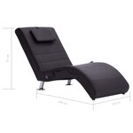 Vidaxl chaise longue de massage avec coussin marron similicuir