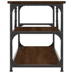 vidaXL Meuble TV chêne marron 103x38x46 5cm bois d'ingénierie et acier