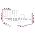 vidaXL Cadre de lit sans matelas 140x190 cm bois de pin massif