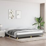 vidaXL Cadre de lit sans matelas gris foncé 200x200 cm tissu