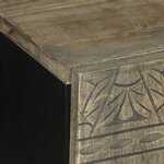 vidaXL Meuble TV gris clair 105x33 5x46 cm bois massif de manguier