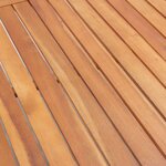 vidaXL Table de jardin Gris 200x200x74 cm Résine tressée et acacia