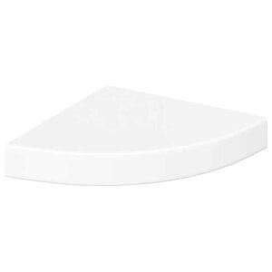 vidaXL Étagère d'angle flottante Blanc brillant 25 x 25 x 3 8 cm MDF