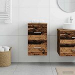 vidaXL Meuble de Salle de Bain In-between Bois ancien 30 x 35 x 50 cm